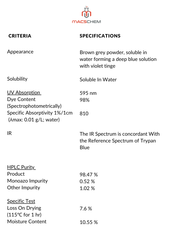 Trypan Blue Specification MacsChem